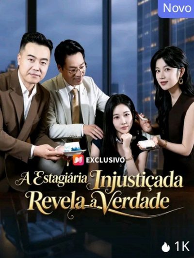 Capa da minissérie A Estagiária Injustiçada Revela a Verdade