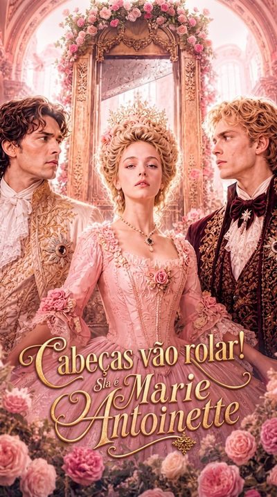 Capa da minissérie Cabeças vão rolar! Ela é Maria Antonieta