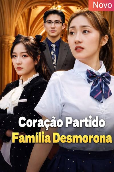 Capa da minissérie Coração Partido Família Desmorona 🫰🏼