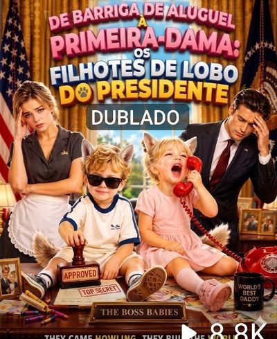 Capa da minissérie De Barriga de Aluguel à Primeira-dama: os Filhotes de Lobo do Presidente Dublado