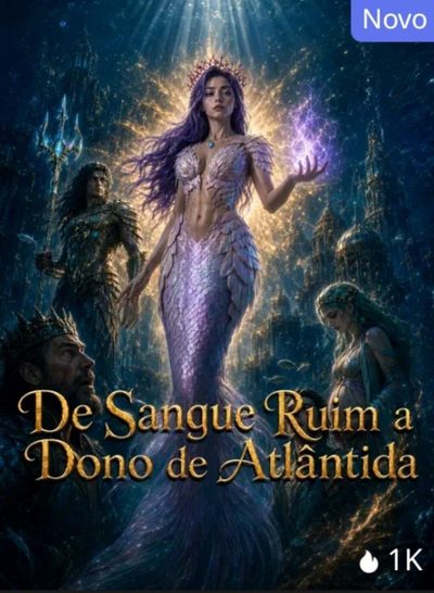 Capa da minissérie De Sangue Ruim a Dono de Atlântida a Rainha de Atlântida