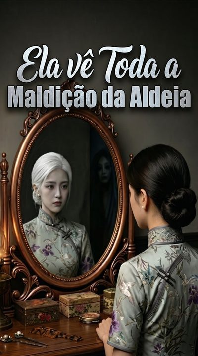 Capa da minissérie ⬇️ | Ela Vê Toda a Maldição da Aldeia