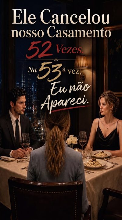 Capa da minissérie Ele Cancelou nosso Casamento 52 Vezes. Na 53ª vez, Eu não Apareci
