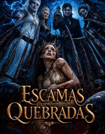 Capa da minissérie Escamas Quebradas
