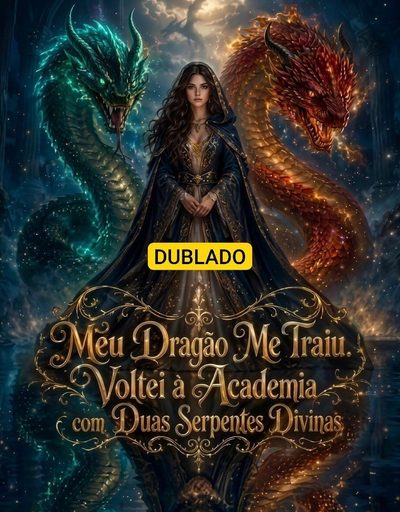 Capa da minissérie Meu Dragão Me Traiu. Voltei a Academia com Duas Serpentes Divinas