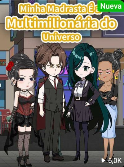 Capa da minissérie Minha Madrasta É a Multimilionária do Universo