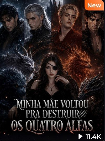 Capa da minissérie Minha mãe voltou pra destruir os quatro alfas