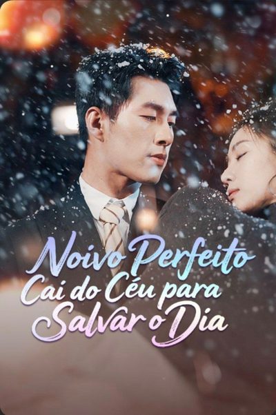 Capa da minissérie Noivo perfeito cai do céu para salvar o dia