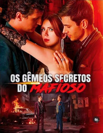 Capa da minissérie Os Gêmeos Secretos do Mafioso Tentando os Gêmeos da Máfia