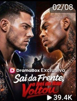 Capa da minissérie Sai da Frente, o Rei do Rap Voltou