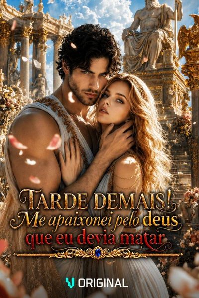 Capa da minissérie Tarde Demais! Me Apaixonei Pelo Deus que Eu Devia Matar